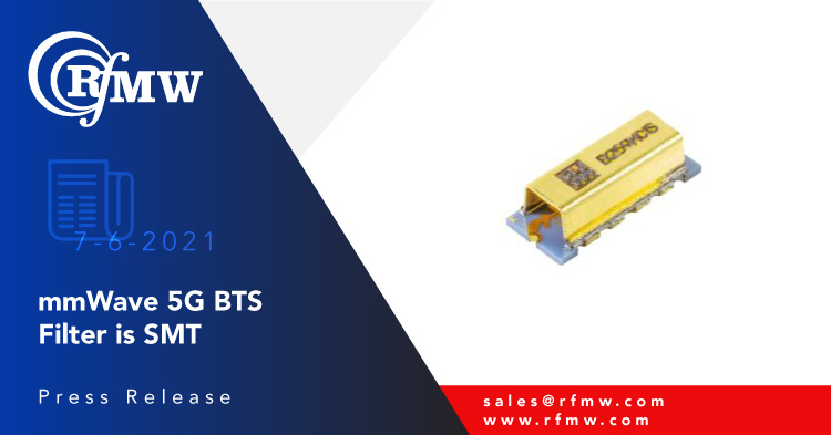 the Knowles (DLI) B259MC1S is a 24.25 to 27.5 GHz bandpass filter with a typical insertion loss of 2.9 dB 