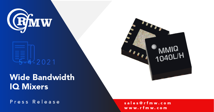 Marki Microwave MMIQ-1040 IQ mixers provide exceptional sideband suppression and L-to-R isolation over an RF/LO bandwidth of 10 to 40 GHz