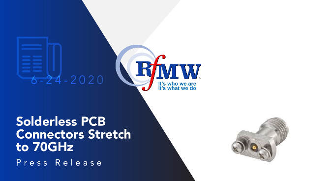The Rosenberger 08K721-40MS3 solderless PCB connector provides excellent return loss to 70 GHz
