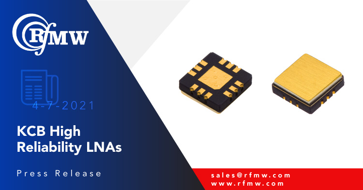 The KCB Solutions KA113 is a GaAs pHEMT broadband Low Noise Amplifier offering excellent gain, low noise and high linearity from .02 to 8.0 GHz 