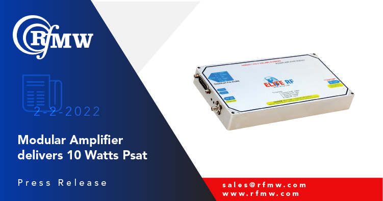 The Elite RF MB1.08.0G404828 incorporates advanced, GaN on SiC technology to deliver 10 Watts of saturated power from 1.0 to 8.0 GHz with a P1dB of 4 Watts